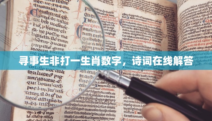 寻事生非打一生肖数字，诗词在线解答