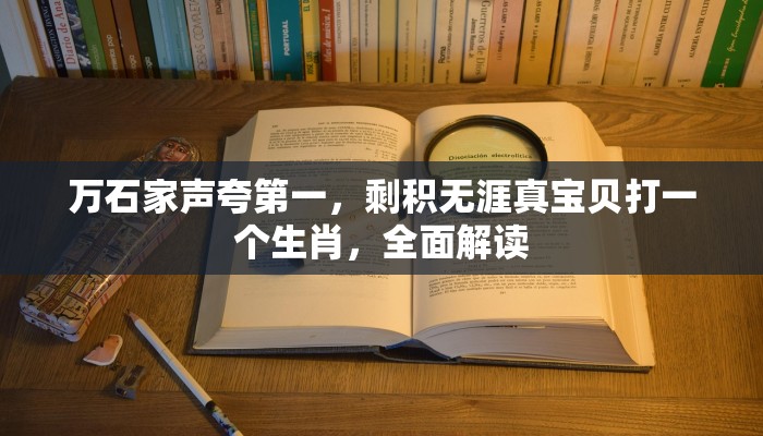 万石家声夸第一，剩积无涯真宝贝打一个生肖，全面解读