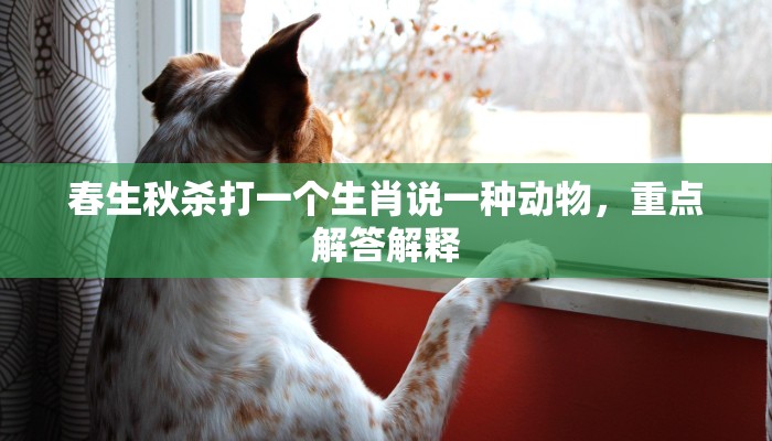 春生秋杀打一个生肖说一种动物,重点解答解释 春生秋杀打一个生肖说一种动物,重点解答解释