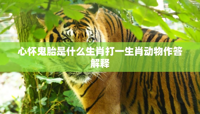 心怀鬼胎是什么生肖打一生肖动物作答解释