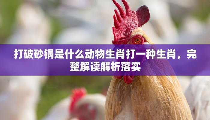 打破砂锅是什么动物生肖打一种生肖，完整解读解析落实